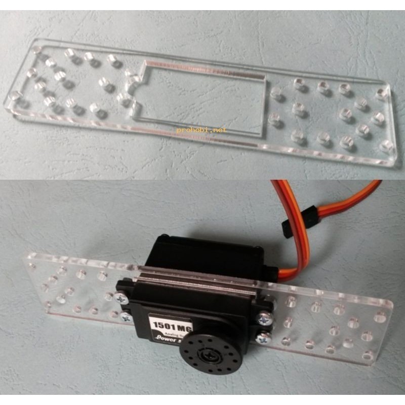 ACRYLIC MOUNTING BRACKET FOR STANDARD SERVO 3 mm